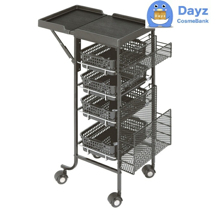 C-196 カウンターワゴン　ブラック　キャスター付き　　サロンワゴン　　メーカー直送品 納期要確認 / キャンセル返品不可商品　　RB