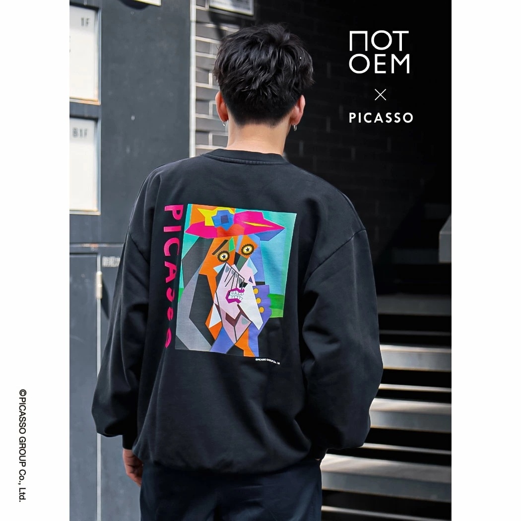 NOT OEM ピカソ スウェット ドラ マール 泣く女 Weeping woman/SW BLACK ノット オーイーエム ( 黒 ブラック メンズ レディース NOT-30 )