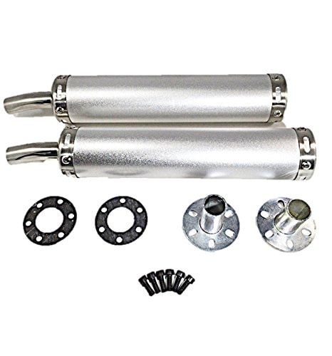 2 ストローク 2st チャンバー マフラー サイレンサー シルバー ブラック ブルー レッド パー