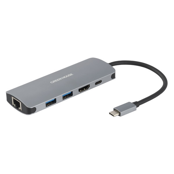 GH-MHC5A-SV シルバー [USB Type-Cドッキングステーション 有線LANポート] 6,400円