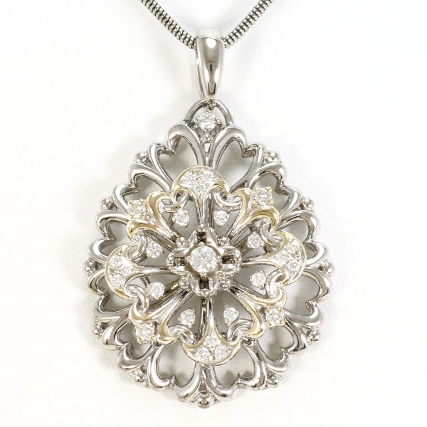 K18 18金 WG ネックレス ダイヤ 0.50 カード鑑別書 ジュエリー 中古 448,200円