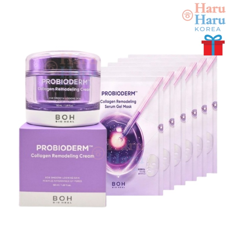 【Q10人気 毛穴セット】プロバイオダーム 3D リフティング コラーゲン リモデリング セラム ゲルマスク 5+1枚入り+ コラーゲン リモデリング クリーム 50mL セット/ 弾力 毛穴ケア