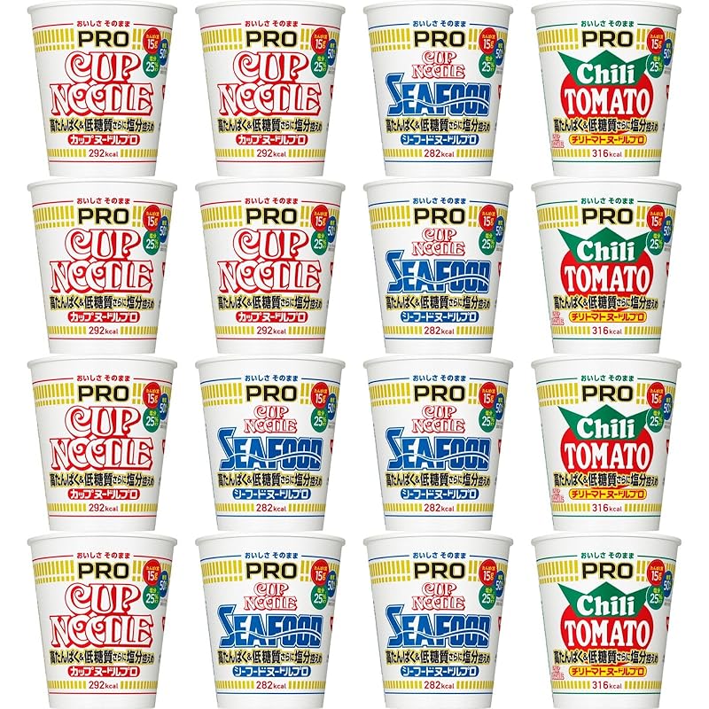 カップヌードルPRO 3種アソート(計16個) 高たんぱく & 低糖質 日清食品 カップ麺 詰め合わせ 箱買い