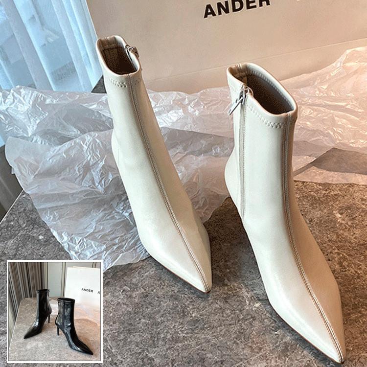 高級な質感ブーティブーツブーツ　ブーティーレディース婦人靴レディースブーツ足効果米風ミドルヒール