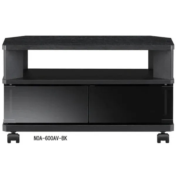 テレビ台 ローボード テレビボード キャビネット サイドボード コーナー リビングボード キャスター付き ブラック 黒 ガラス扉 おしゃれ テレビラック 幅59cm