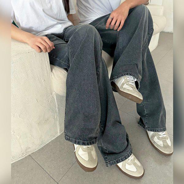 男女共用ソルトウォッシングワイドデニムパンツ UJ-JEA-8023