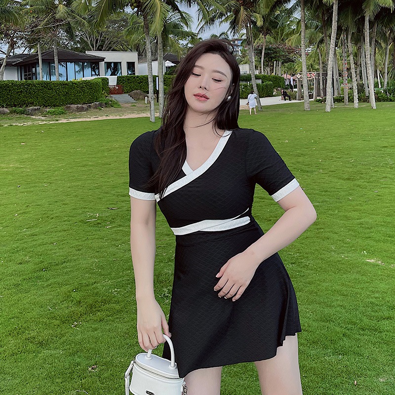 【1つ買うと10つ無料】大規模な水着女性保守的な脂肪肉を覆うために彼らをスリムで純粋な欲望のスプリットボクサーパンツ水着に浸る