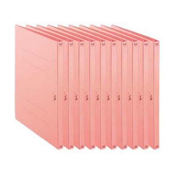 （まとめ）プラス たすけあ 利用者カルテフラットファイル A4タテ ピンク FL-805FF-PK 1パック（10冊）(×20セット)