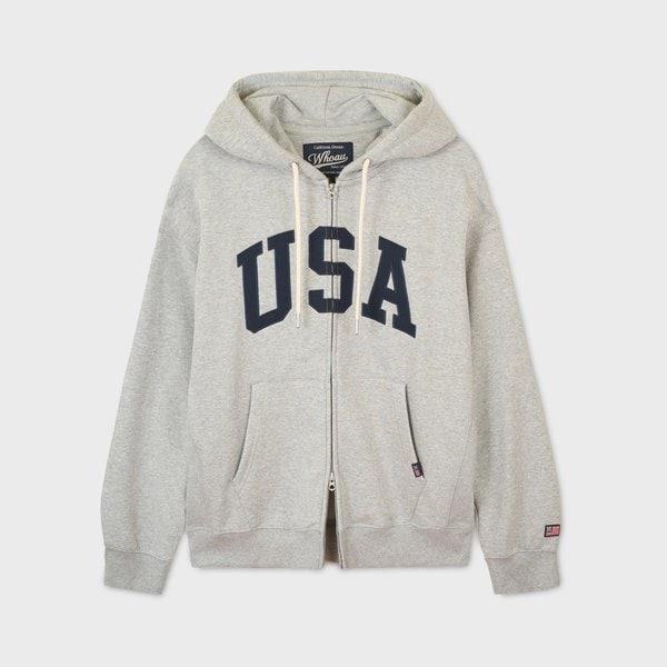 USAオーバーフィットフードジップアップWHMZG2291U