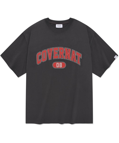 COVERNAT アーチロゴ T シャツチャコール