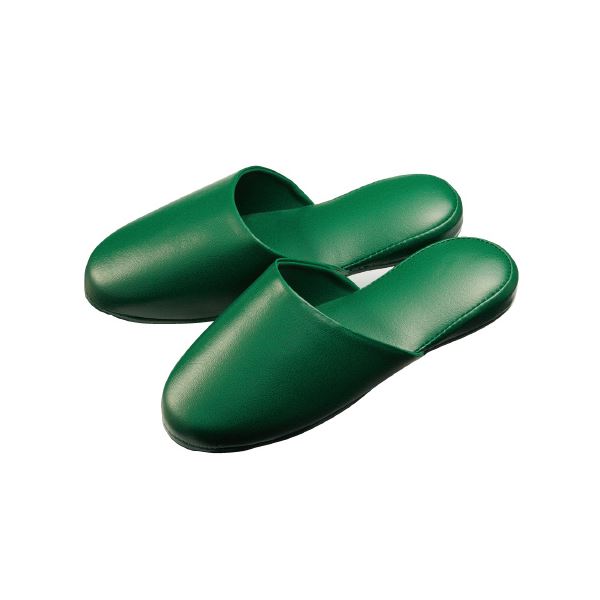 オーミケンシ 高周波レザースリッパ グリーン 10足組 7,223円