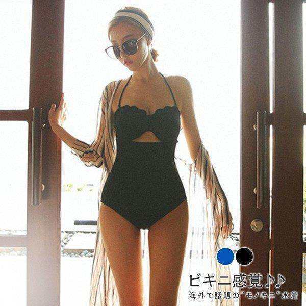 モノキニ水着ビキニワンピースタイプウェーブデザイン 5,054円