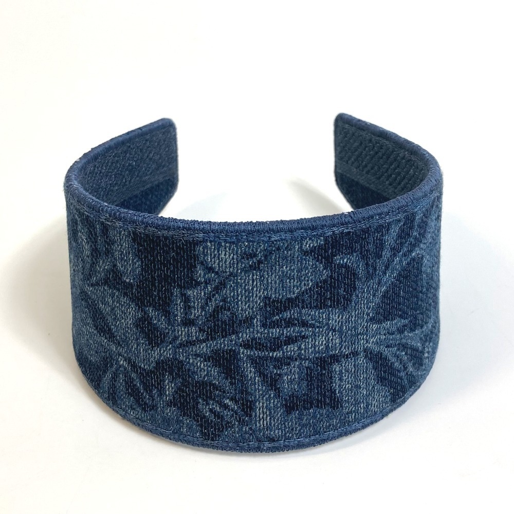 カチューシャ 12DFＷ986Ｘ134 ヘッドバンド Flowers ヘアアクセサリー コットン ブルー