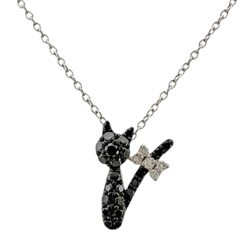 ポンテヴェキオ ネックレス 18金 K18ホワイトゴールド ダイヤモンド Ponte Vecchio 中古 美品