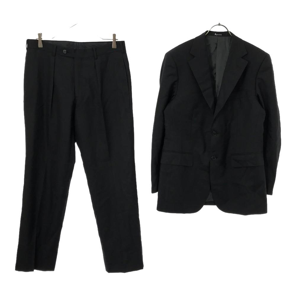 日本製 ウール100% スーツ 上下セットアップ 92A5 チャコールグレー メンズ