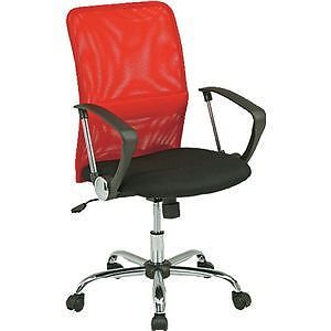 デスクチェア（椅子）/メッシュバックチェアー ガス圧昇降機能/肘掛け/キャスター付き レッド（赤） 9,229円