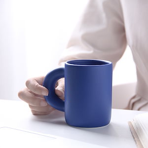 ウィンドクリームファットハンドルマグかわいいセラミックコーヒーカップマグ