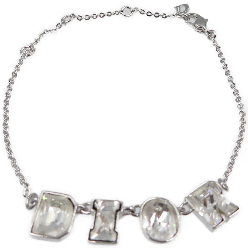美品 クリスチャンディオール ブレスレット メタル/ラインストーン/メタル シルバー 0087【中古】Christian Dior レディース