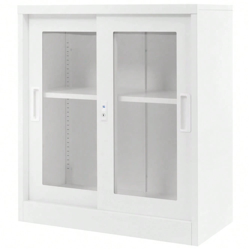 スチール書庫 引き戸タイプ 書類保管庫 保管庫 収納 オフィス 事務所 更衣室 学校 業務用 書庫 おしゃれ キャビネット スチールキャビネット ベース付き 可動棚 A4対応 日本語説明