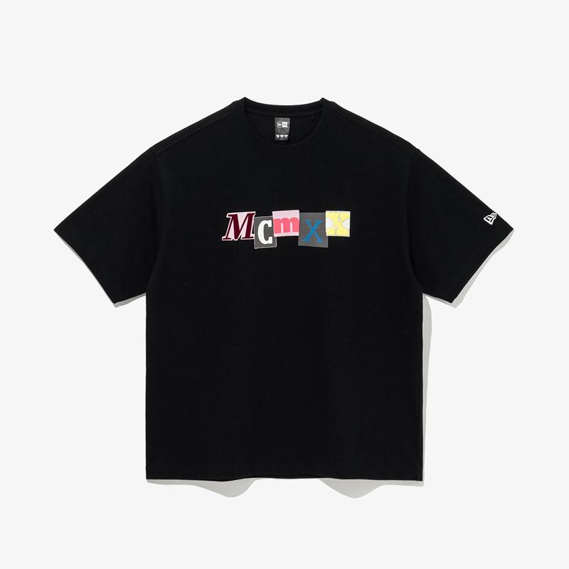 ニュースペーパー コラージュ Tシャツ ブラック 14699258