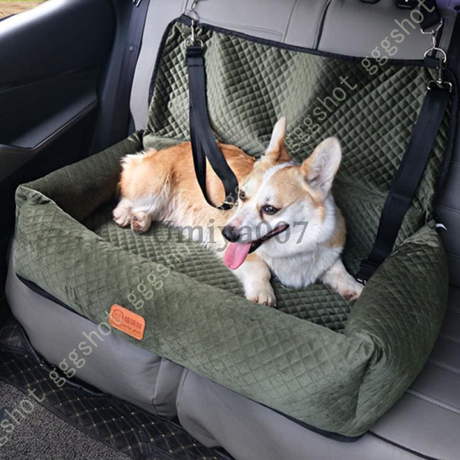 冬の恵み車用ペットシート ペット用ドライブボックス 座席シート ドライブベッド かわいい 猫 中大型犬 車用ベッド 快適 汚れにくい 水洗い 飛び出し防止 酔わない