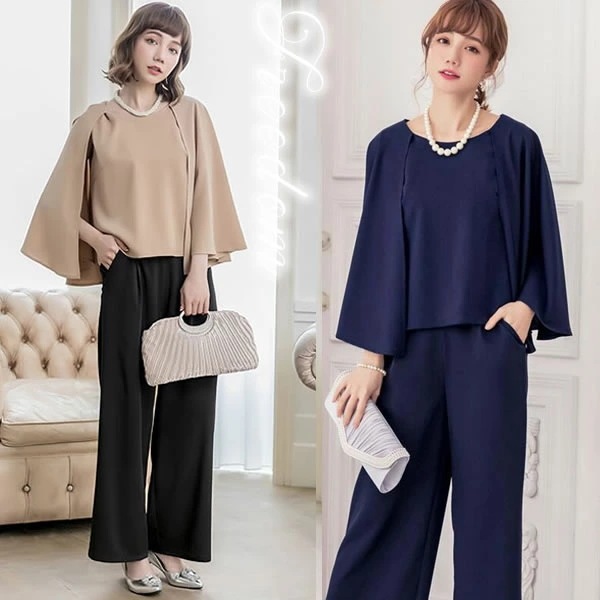 品質保証パンツスーツ ドレス ロング ロングドレス パンツドレス パーティー 結婚式 二次会 お呼ばれ 披露宴 同窓会 演奏会 発表会 謝恩会 司会 衣装 衣裳 イベント きいサイズ デザイントッ