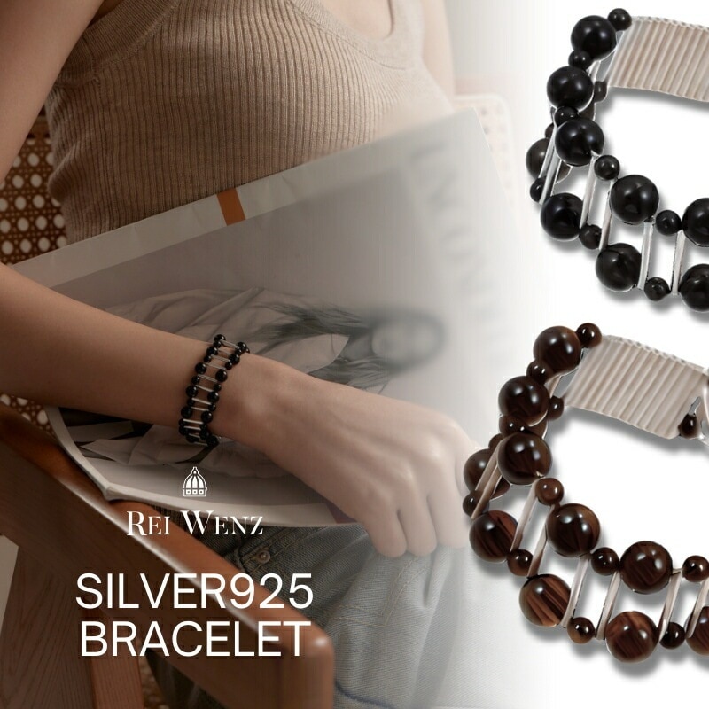 【高品質Silver925】シルバー ブレスレット ダルメシアン ダルメシアンジャスパー レディース 重ね 金属アレルギー インスタ おしゃれ オフィス プレゼント 人気 韓国