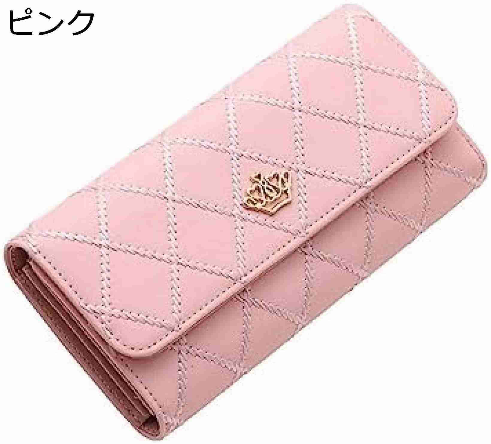 【20%OFFクーポン】長財布 レディース チェック 王冠 タッセル 三つ折り 大きい ボタン 財布 大容量 カード スマホ入れ可 レシートと小銭 お手頃 多機能 マチ付き 使いやすい ウォレット 可