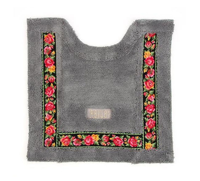 フェイラー FEILER トイレマット レーシーローズ　LR-159604　グレー