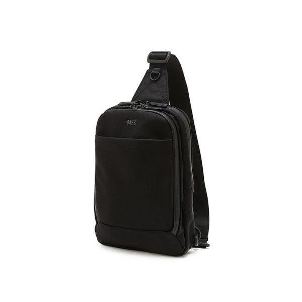 [26SS] ブラックロゴ装飾ナイロンスリングバッグ DBBA6E663BK