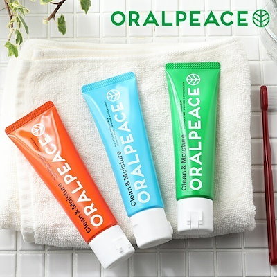 他サイト： オーラルピース クリーン&モイスチュア 歯磨き&口腔ケアジェル 80g オリジナル / オレンジ / ミント ORALPEACE ハミガキ 歯磨き粉 歯磨きジェル 口腔ケア 予防 洗浄の商品画像