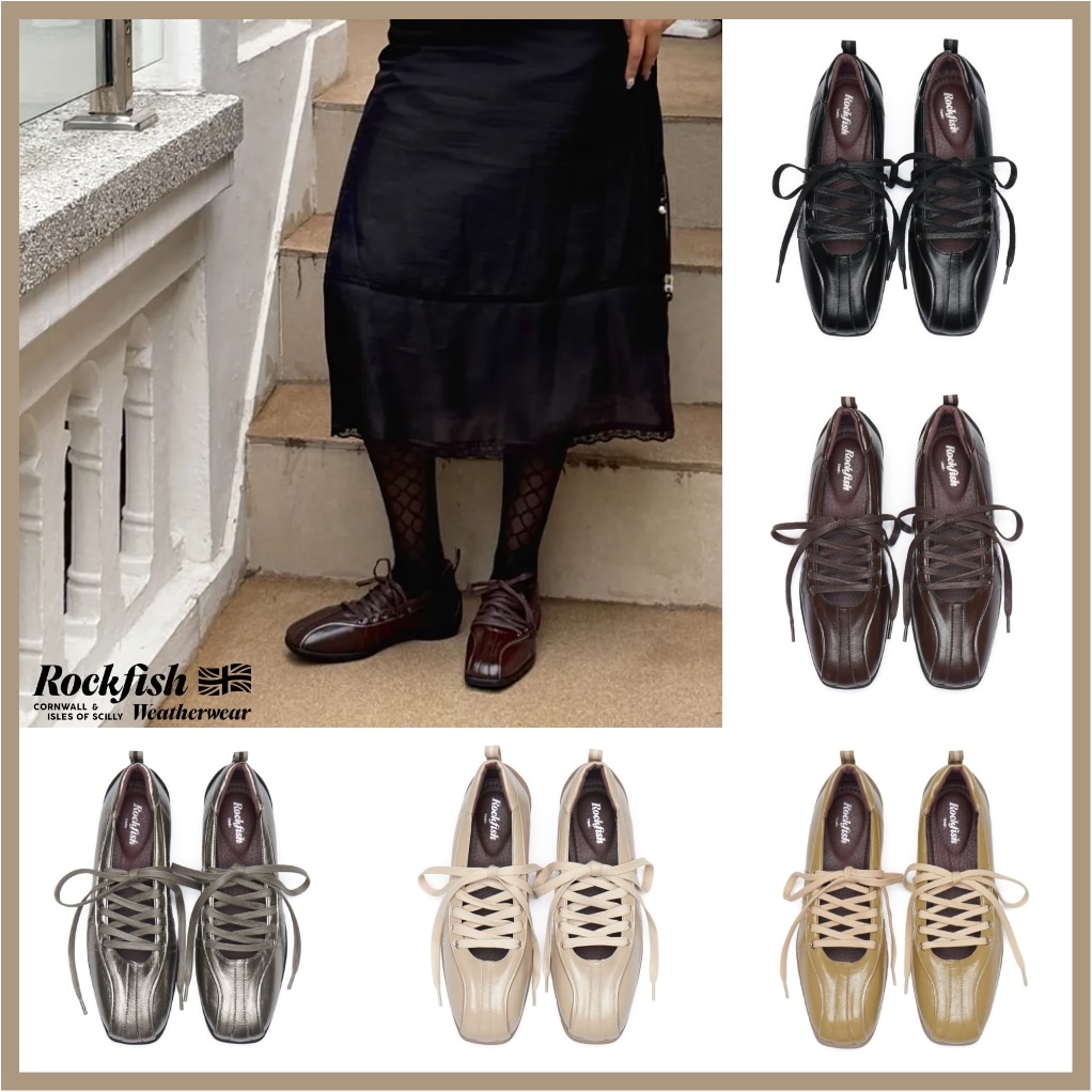 V2 BLISS LACEUP メッシュ レースアップ フラットシューズ