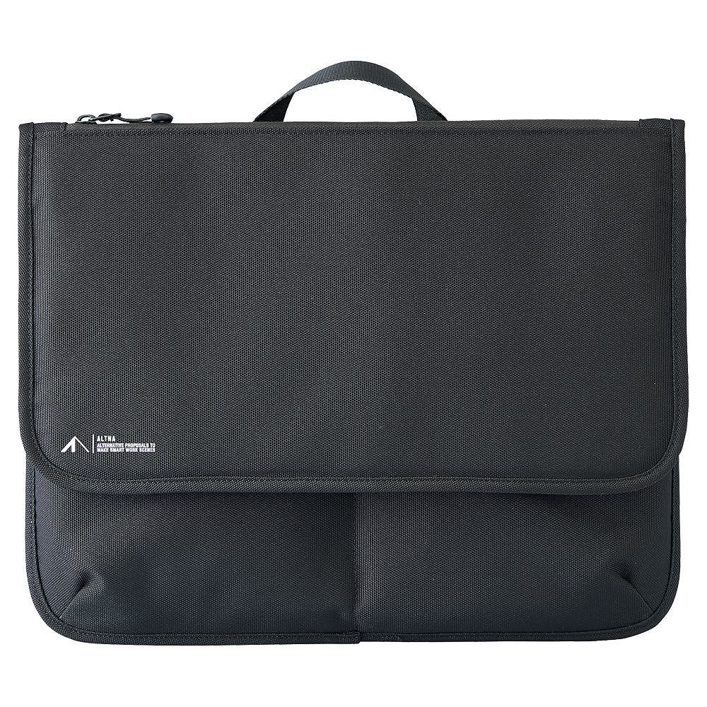 （まとめ買い）ALTNA フラップポーチ バッグインバッグ Lサイズ ブラック A-7768-24 [x3]