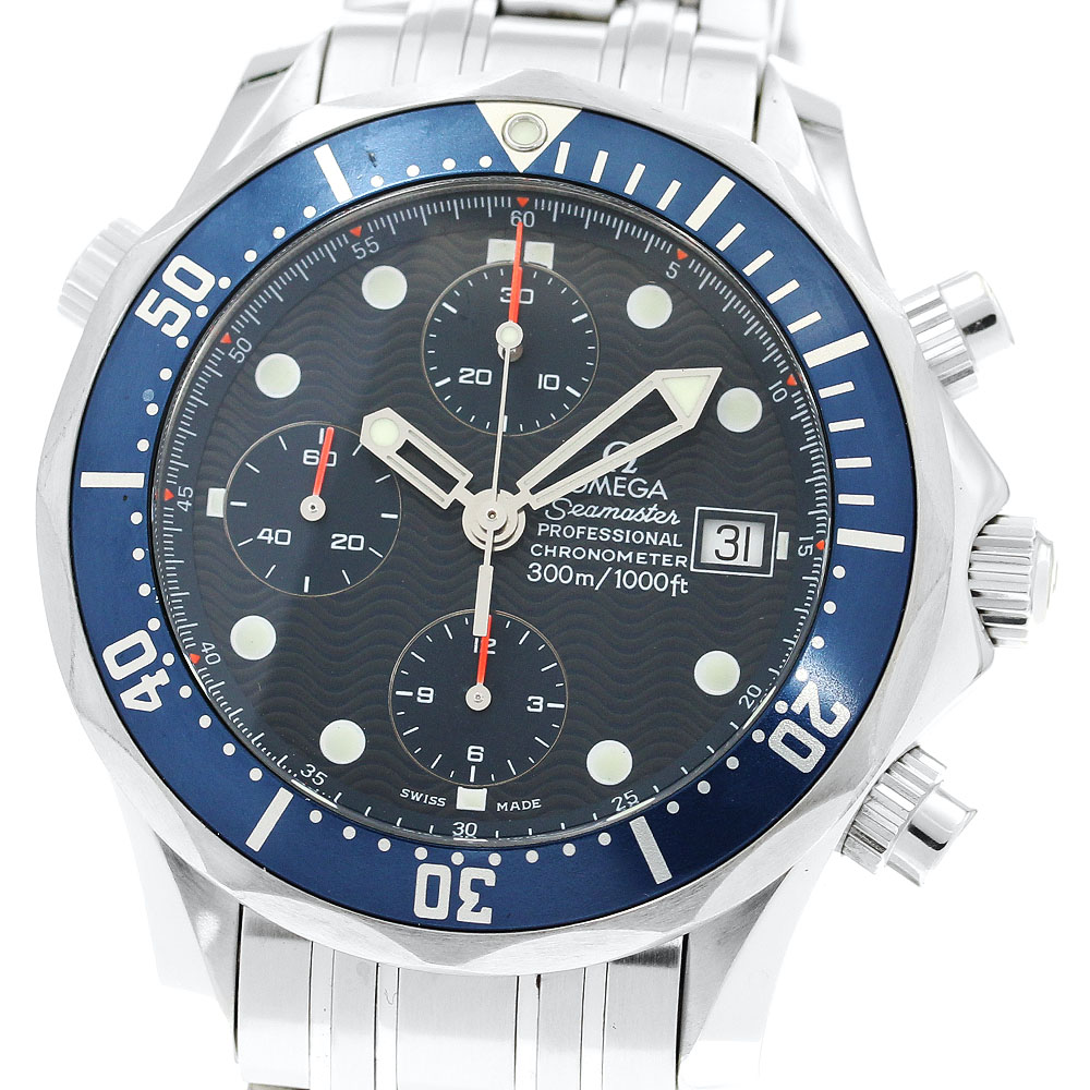 オメガ OMEGA 2599.80 シーマスター300 デイト クロノグラフ 自動巻き メンズ 保証書付き_805987【中古】