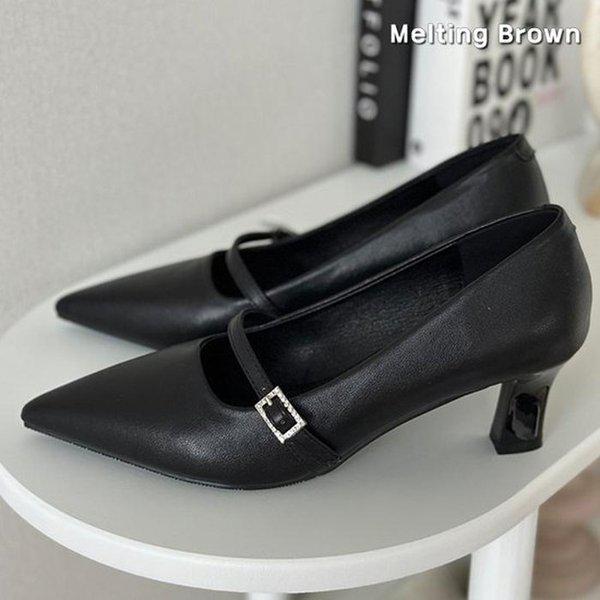 女性ポインテッドトゥメリージェーンミドルヒル MT62