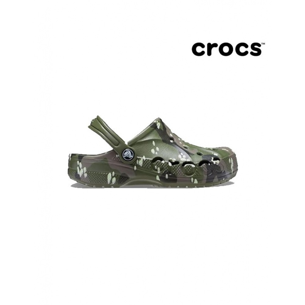 クロックスキッズバヤプリントクロッグ K アミグリーン 207657-309