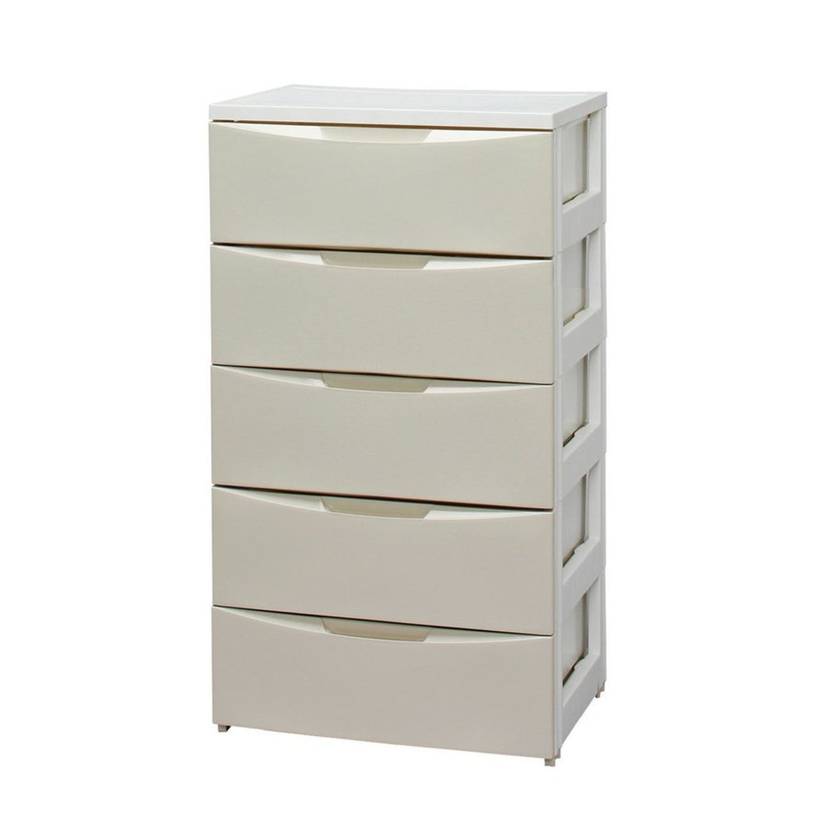 チェスト 5段 幅55×奥行41×高さ99.5cm ホワイト/アイボリー COD-555