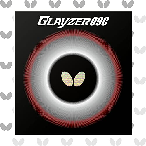 色：レッド サイズ：特厚 バタフライ(Butterfly) 卓球 日本製 ラバー グレイザー09C