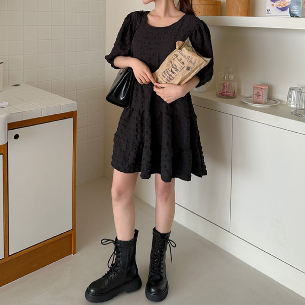 (JSTYLEのイーブレット) イーブレットデュロニーパフカンカンドレス JSTYLE