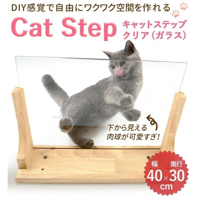 【本日限り激安】キャットステップ 壁付け 猫用 透明 クリア ガラス キャットウォーク 壁 手作り 猫 幅40cm 棚板 棚 キャットタワー キャットツリー diy