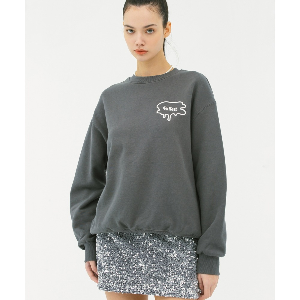FALLETTブラシロゴマンツーマンダークグレー