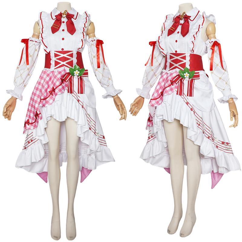 Cos衣類周年記念かわいいイチゴスカートコスプレ2dステージパフォーマンス衣類