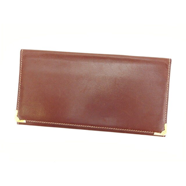 長札入れ ブラウン ゴールド 中古