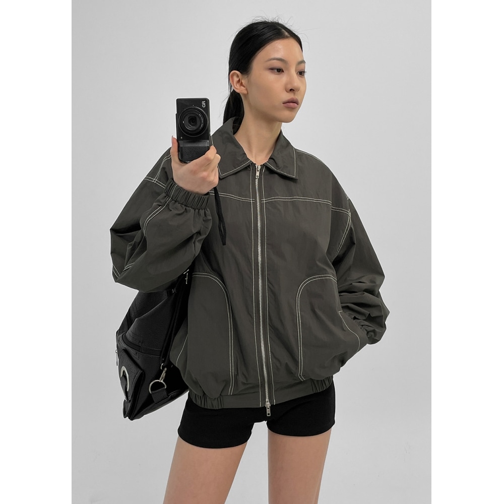 ブラックアップ [メイド] コールドステッチウィンドブレーカー