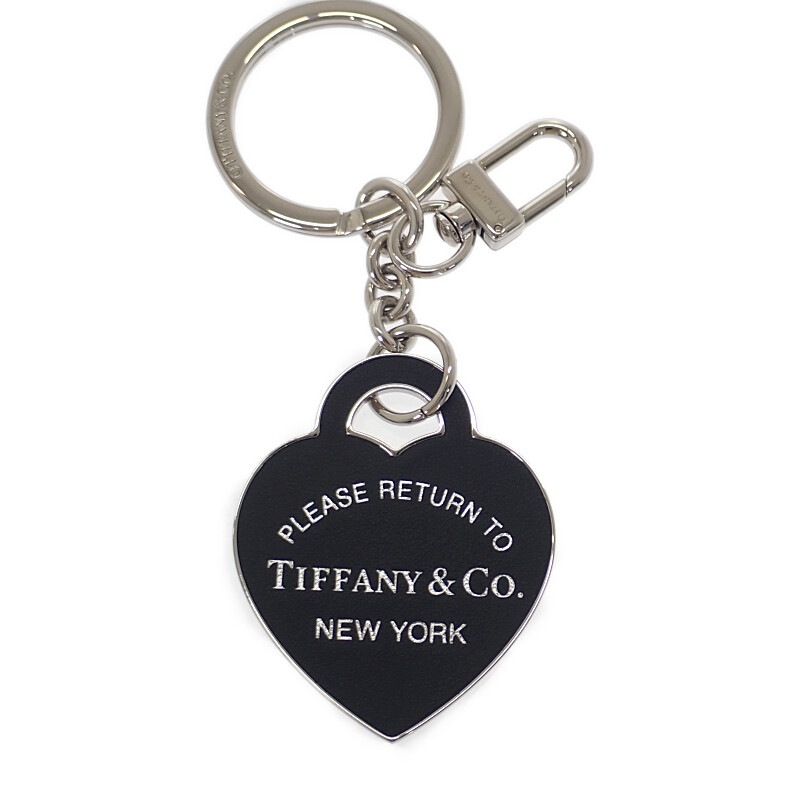 レザー インレイド ハート タグ キーリング 73911974 キーホルダー メタル シルバー レディース【Aランク】