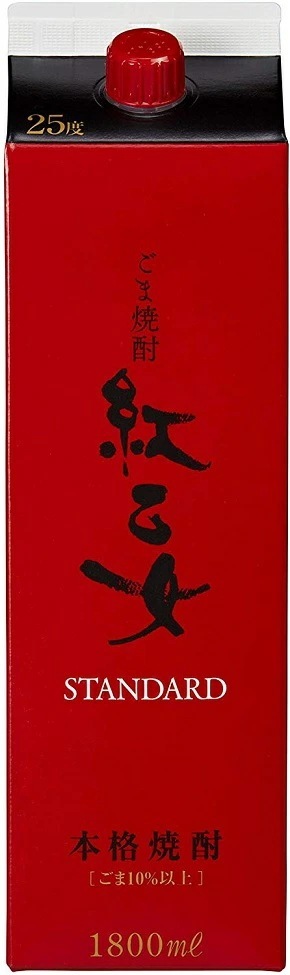 【送料無料】 紅乙女酒造 胡麻祥酎 紅乙女 胡麻焼酎 25度 パック 1800ml 1.8L12本 【北海道沖縄県東北四国九州地方は必ず送料が掛かります】