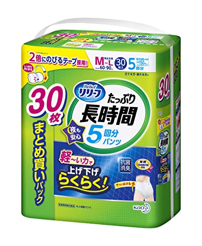 リリーフ パンツタイプ たっぷり長時間 ML【ADL区分:立てる座れる方】 30枚入【Amazon.co.jp限定】