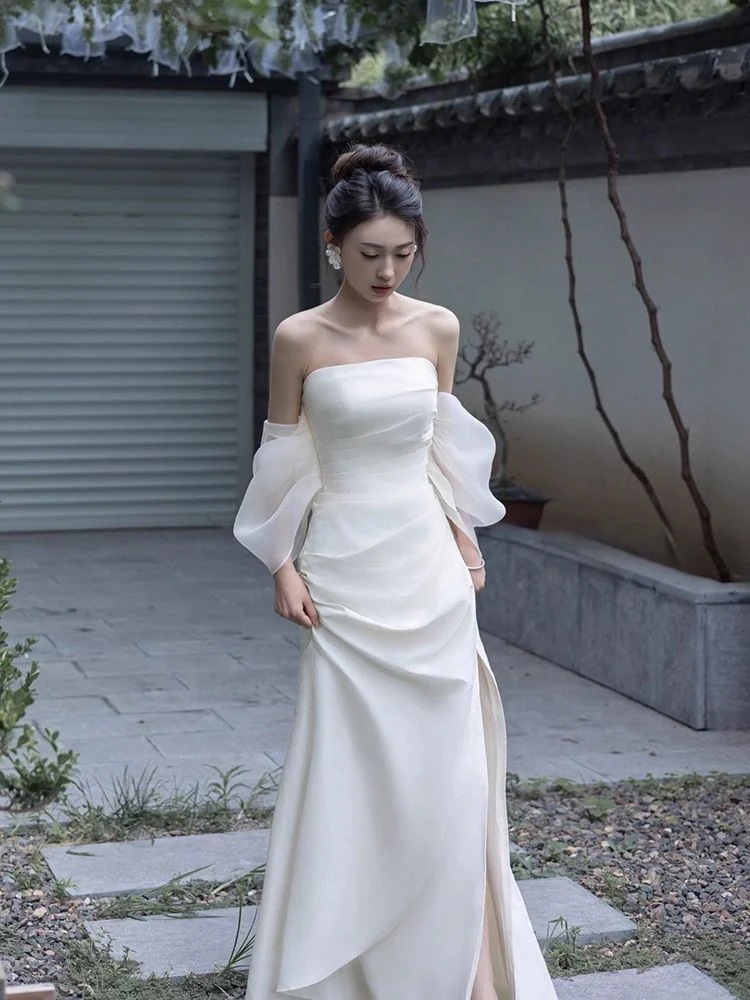 軽いウェディングドレスハイエンドセンス2025花嫁の衣装ウェディングウェルカムシンドレス