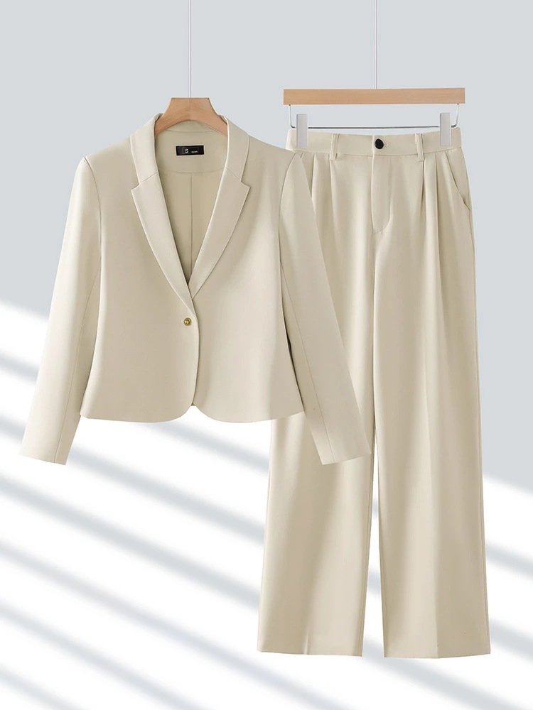 ジャケット 半袖 秋季 新作 高級感 スーツ 2点セット レディース ファッション