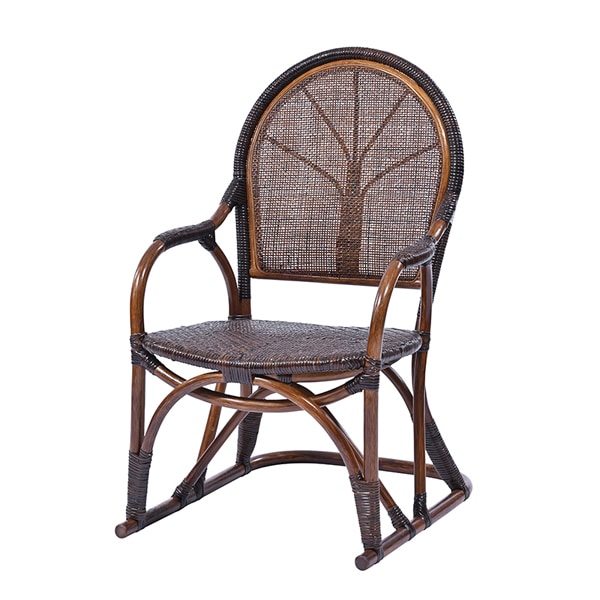 サンフラワーラタン C118KA ラタン手編み パーソナルチェア ダークブラウン WAHOO シリーズ メーカー直送椅子